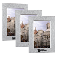 Brushed Aluminum Vertical Photo Frame